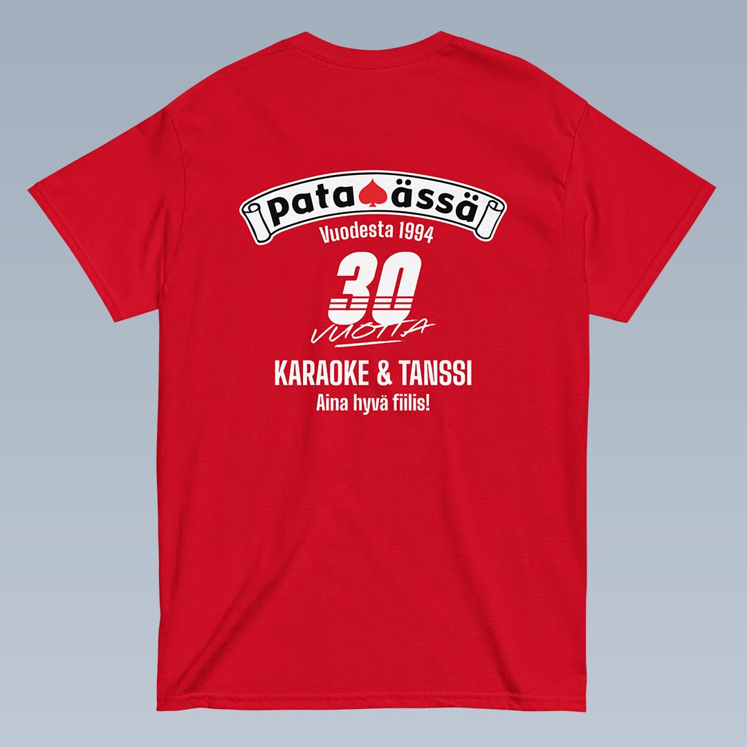 Pataässä juhla t-paita unisex punainen