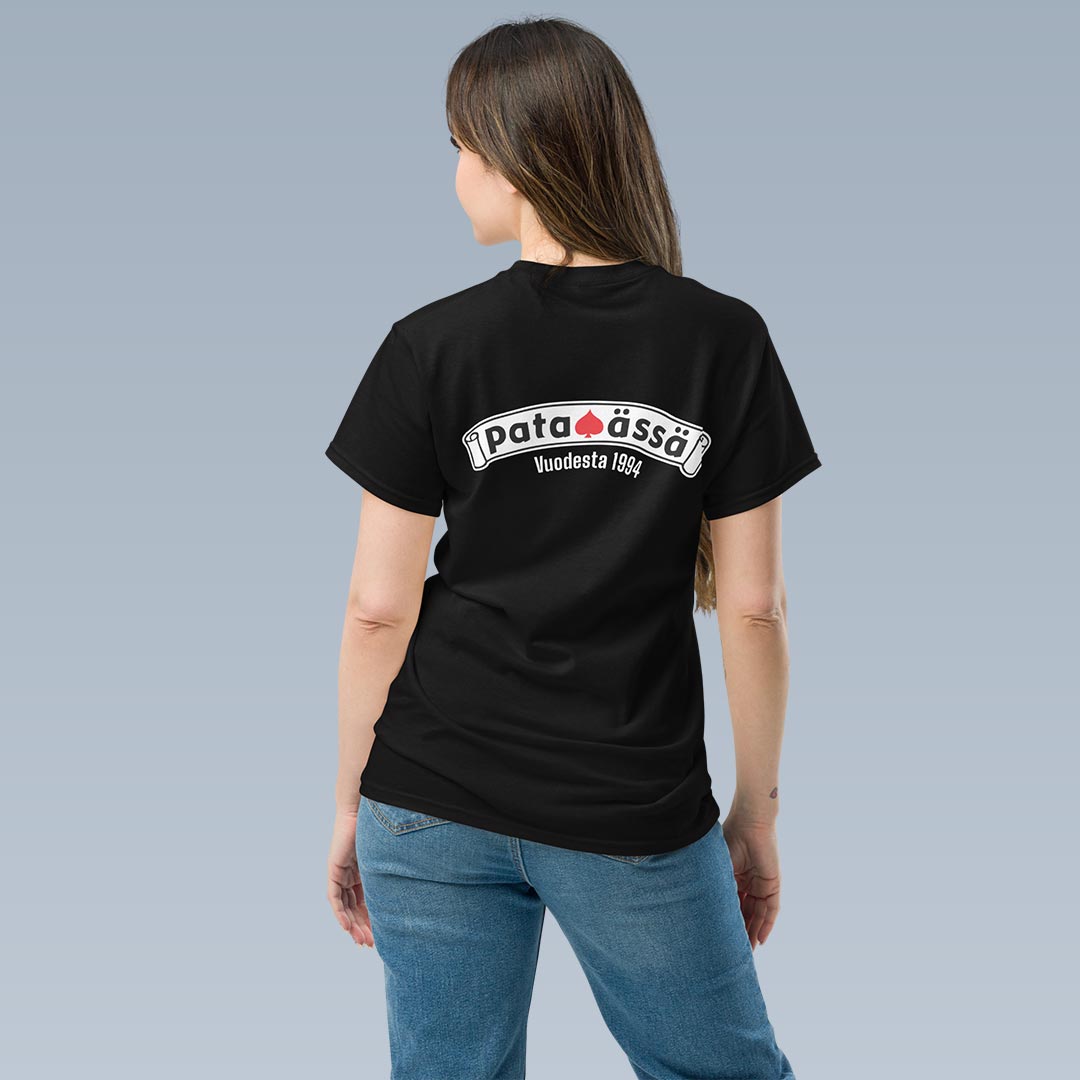 Pataässä hillitty juhla t-paita unisex