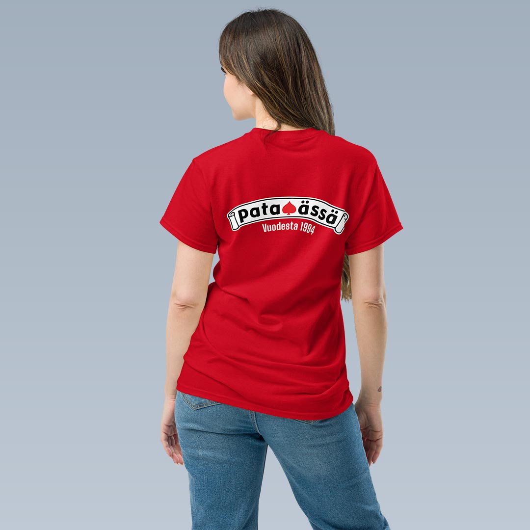 Pataässä hillitty juhla t-paita unisex